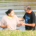woman being baptised